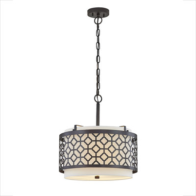 Luminaire suspendu tambour 2 lumières Alondra