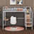  Metal Loft Bed With Desk,Metal Grid, Lateral Storage Ladder And Wardrobe-959552424-978817342