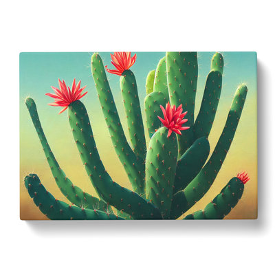Feisty Cactus - Wrapped Canvas