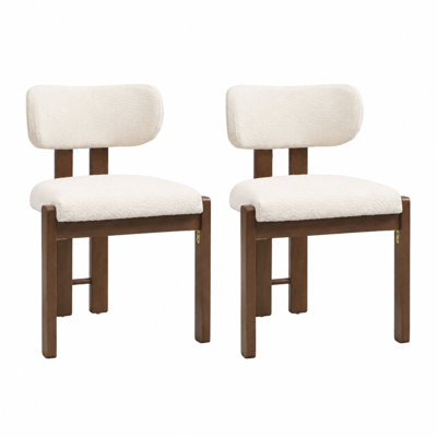 Solid Wood Side Chair in Brown