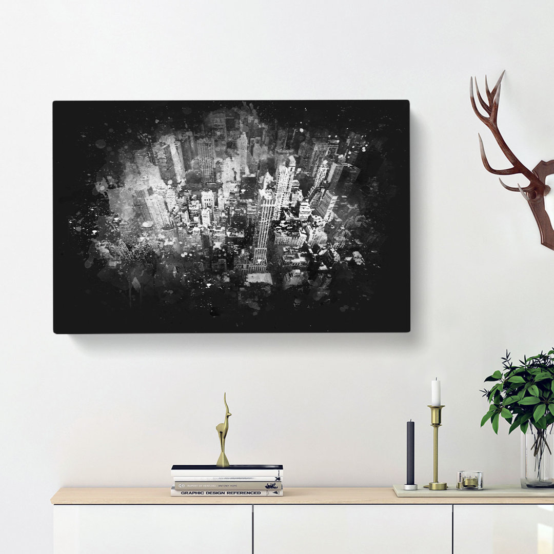 Birds Eye View Of New York City - Wrapped Canvas