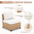 Outdoor Rattan Patio Armless Sofa With Cushions