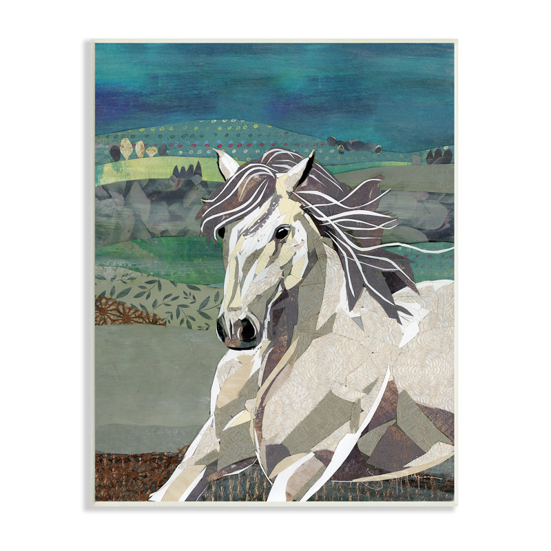 " Horse Geometric Shape ", Wall Plaque, 19" H x 13" W