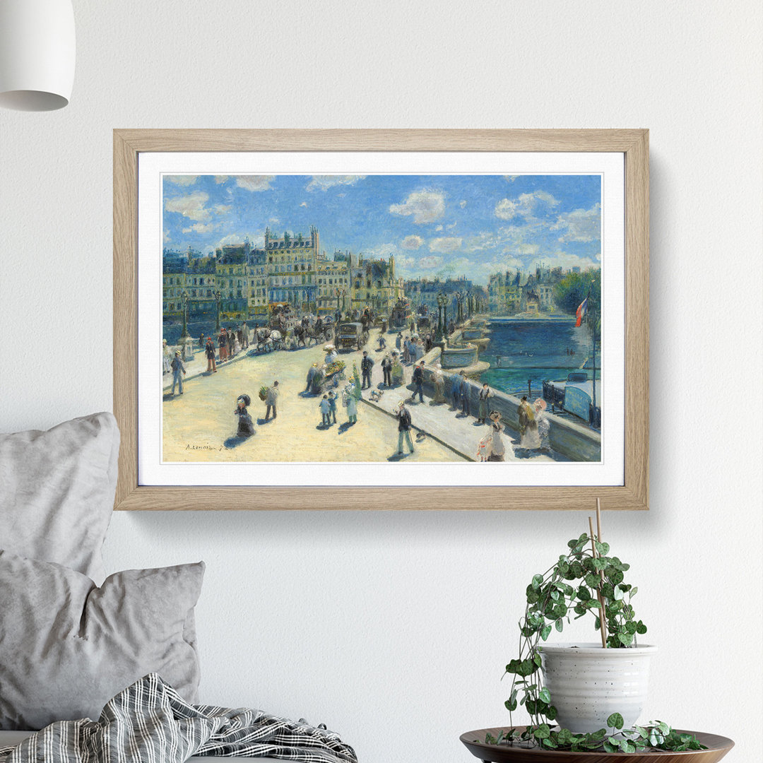 Pont Neuf in Paris by Pierre-Auguste Renoir - Framed Print