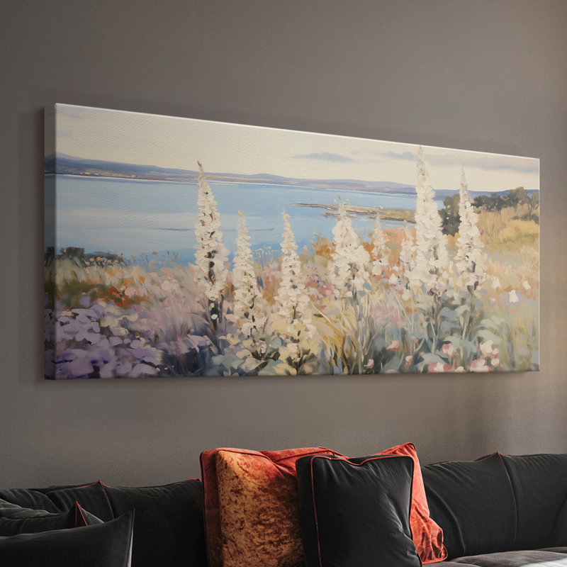 Botanical Series-CCXXXV- Toile tendue avec châssis - Prêt à être accroché, H 16 po x l 40 po