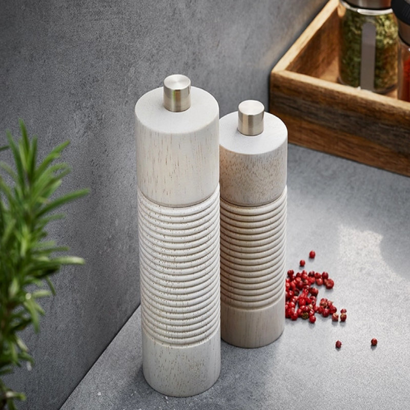 Brand No Power Source Required / Manual Salt & Pepper Shaker, White