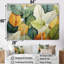 Feuilles vertes et jaunes Tranquility II - feuilles, ensemble d'art mural-107748402-107748397