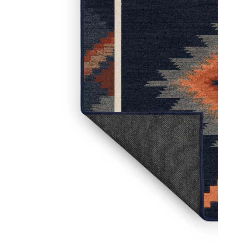 Tapis gris moelleux doux à motif géométrique d'inspiration mondiale Barclay, 2 pi x 3 pi