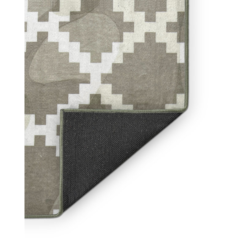 Tapis en polyester tissé à la machine à l'huile d'olive, Rectangle 2 pi x 3 pi