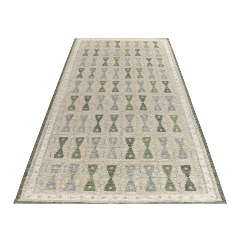 Scandinavian Wool Geometric Area Rug, Rectangle 14' x 20'