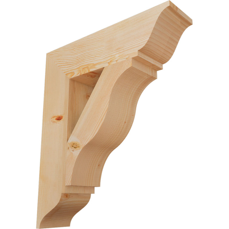 Funston Traditional Bracket, 28" H x 5.5" W x 24" D, Douglas Fir, Smooth