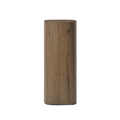 Tycho Pedestal-Brown Oak Veneer