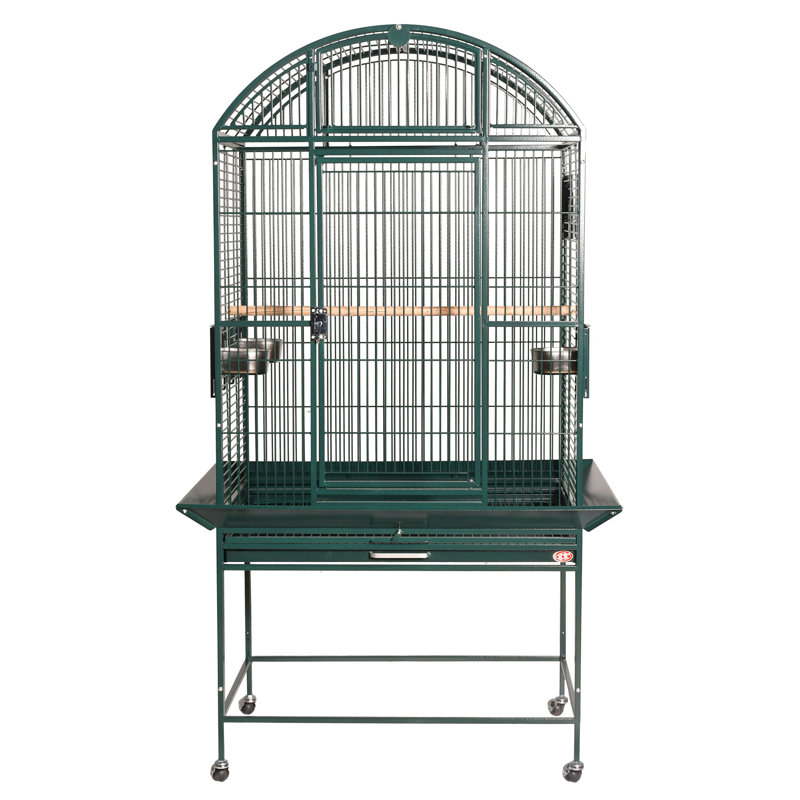 Cage à dôme large, vert, Large (63'' H x 23" W x 32" D), Vert