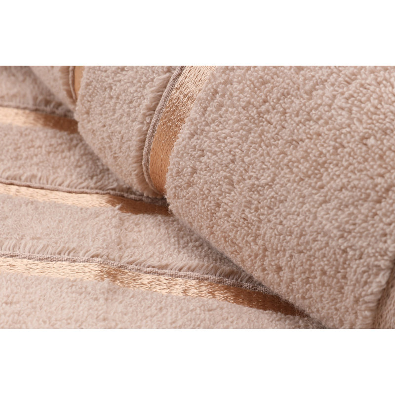 Benyamin 2 Piece 100% Cotton Bath Towel Set, Beige
