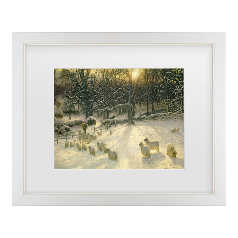 «The Shortening Winters Day» par Joseph Farquharson, art encadré mat, Blanc, H 13 po x l 16 po x P 0,75 po