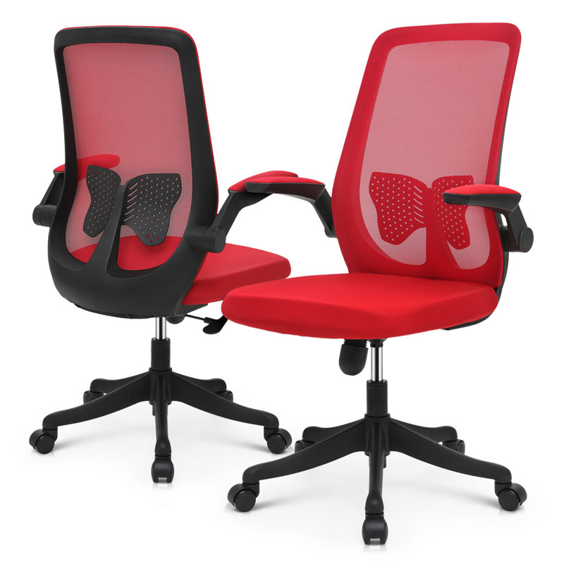 Khalia Ergonomic Office Chairs, Mesh Computer Desk Chairs with Adjustable Height & Lumbar Support, Red