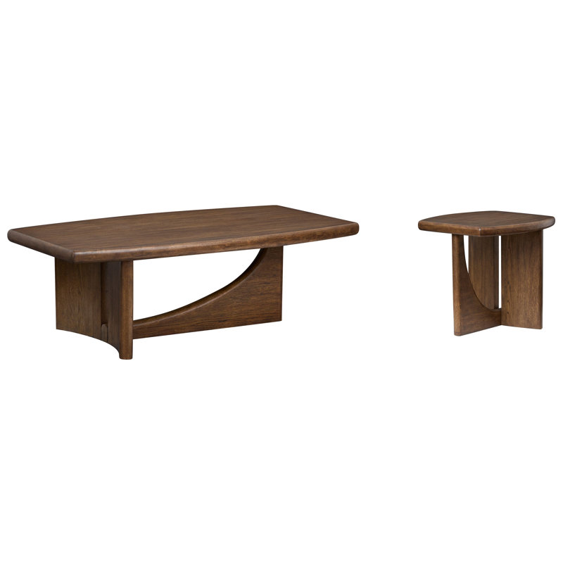 Table basse rectangulaire avec table de bout, 2 pièces: table basse, table de bout
