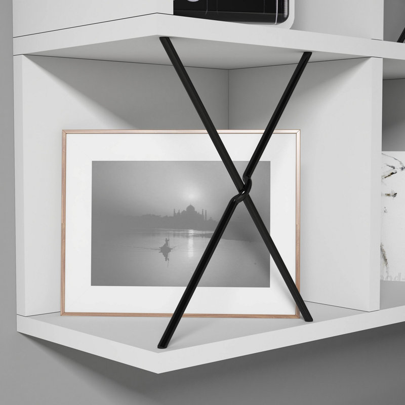 Chetna 4 Piece Square Cube Shelf, White/Black