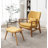 Leifer Upholstered Accent Chair with Ottoman-1534032698