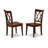 3 Piece Kitchen Table Set for Small Spaces Contains a Round Dining Room Table with Pedestal and 2 Dining Chairs, Mahogany-492057206