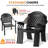  Patio Dining Set with Rectangular Table , Red Cushions Included-94516943