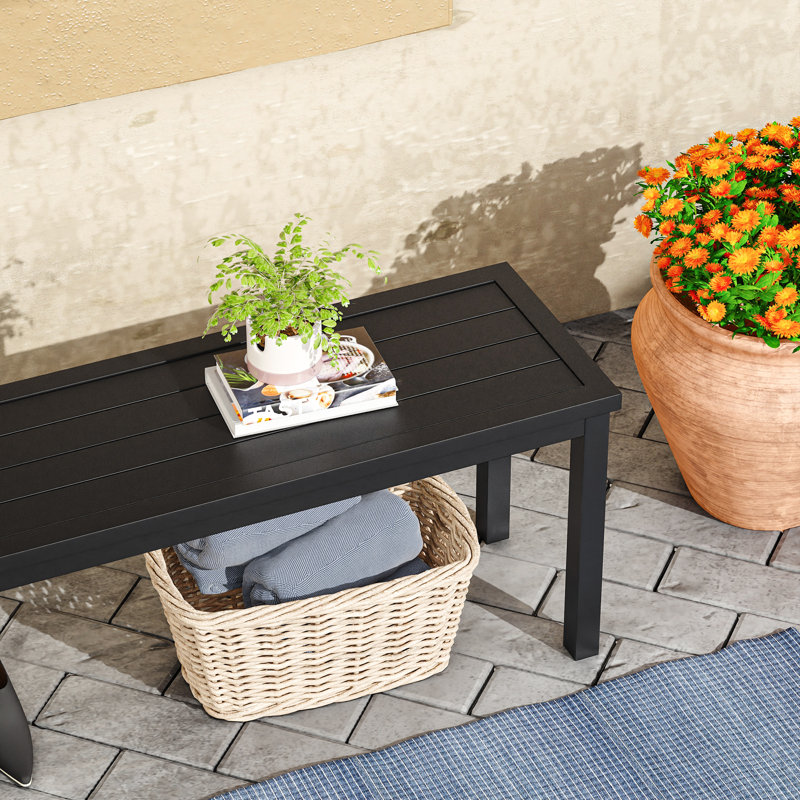 Banner 4 - Person Patio Dining Set with Rectangular Table, Black