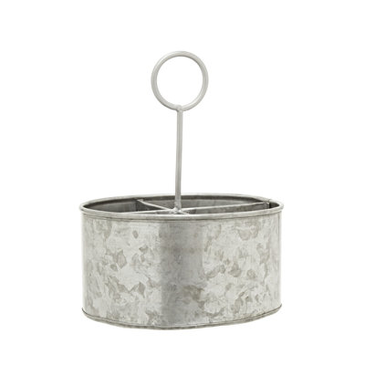 Metal Round Flatware Caddy