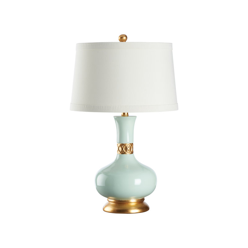 Mimi 27" Table Lamp, Gardenia White Glaze