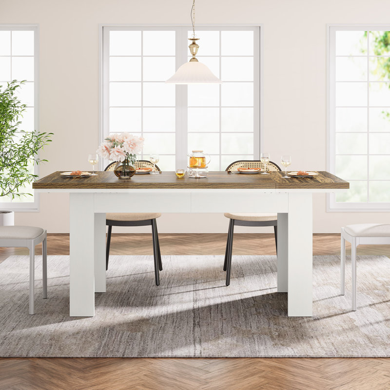 Table de salle à manger rectangulaire 63 "pour 4-6 personnes