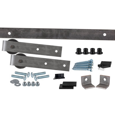 Steel Single Door Barn Door Hardware Kit Standard Single