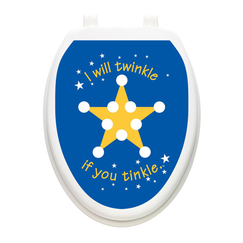 Autocollant de toilette pour salle de bain Twinkle Star, Allongée