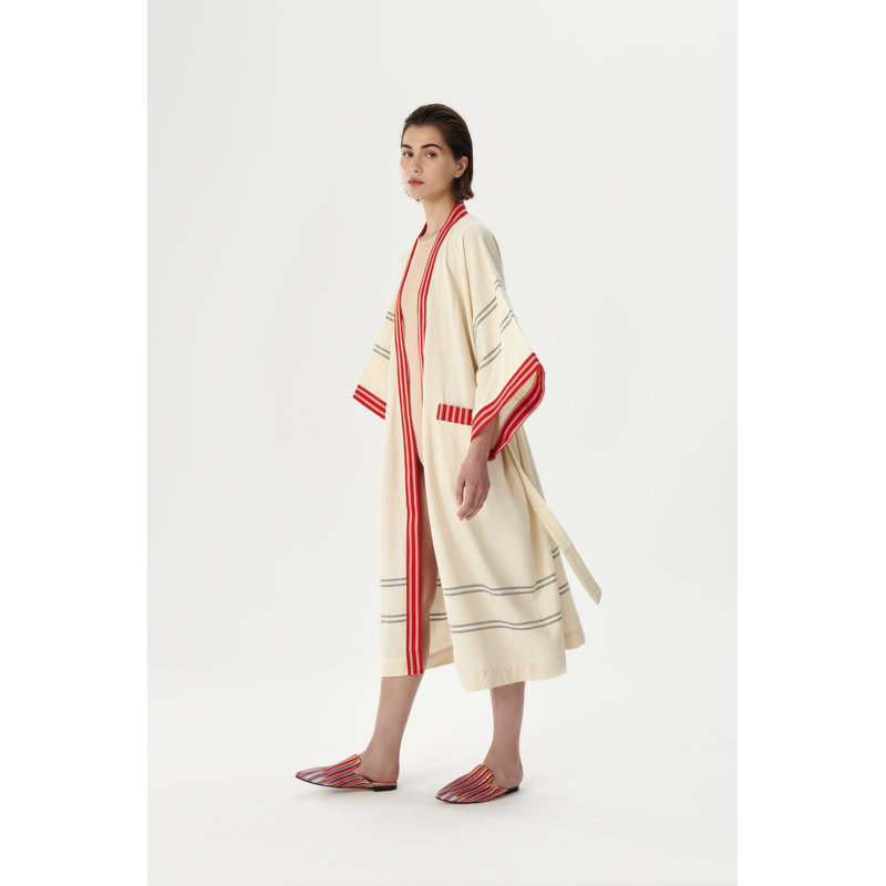 Long Pesthamal Kimono Red