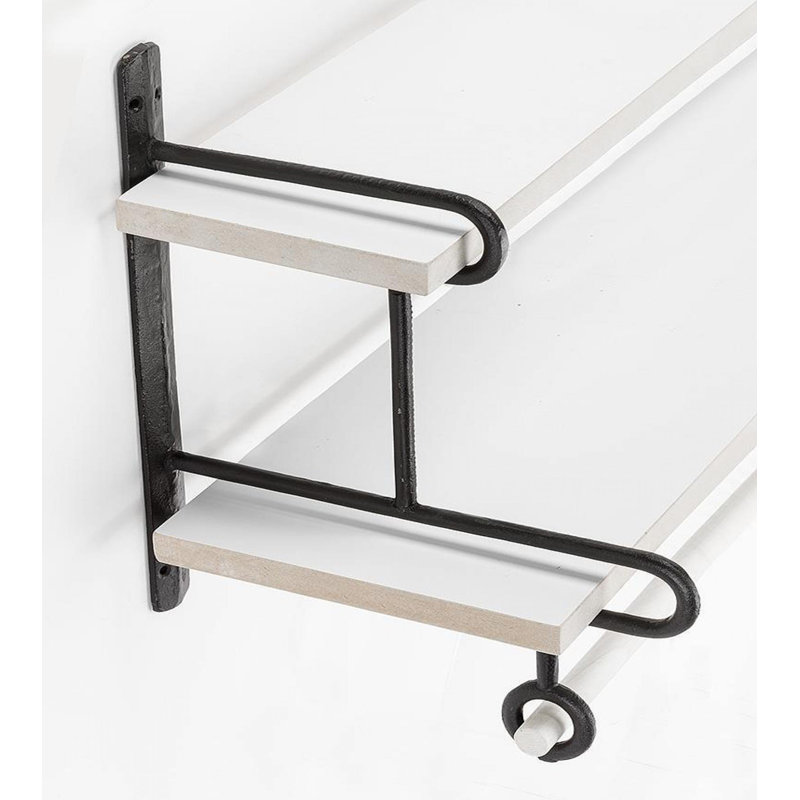 Set Of 2 Double Shelf & Dowel Bracket