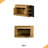 55.1" Modern Storage Cabinet – 2 Doors & 2 Drawers, Stripe MDF Sideboard With Aluminum Handles, Curved Side Door & 3-Tier Shelves-769056932