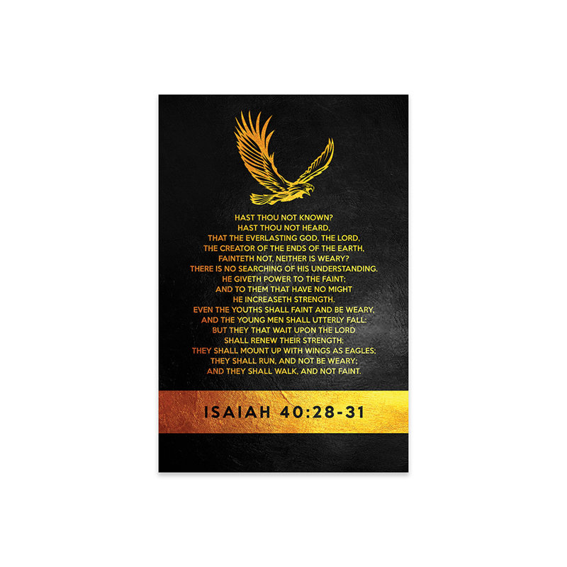 Esaïe 40: 28-31, verset biblique sur verre acrylique
