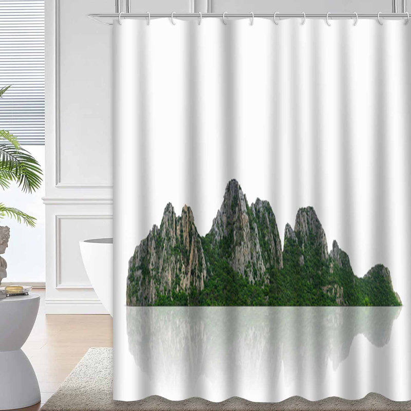 Rideau de douche Mountain Stone, L 72 po x l 84 po