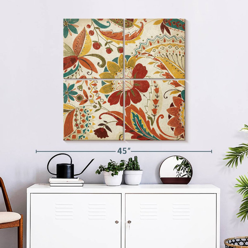 Épice à motif cachemire Kerner Boho II, H 32 po x l 32 po