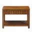 Table de bout rectangulaire 25 po avec tablette de rangement, canapé, table d'appoint et pieds en bois massif pour le salon, la chambre à coucher et le bureau-358297552