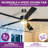 52 Inch Ceiling Fans With Lights And Remote, Crystal Rod Design-1239240274