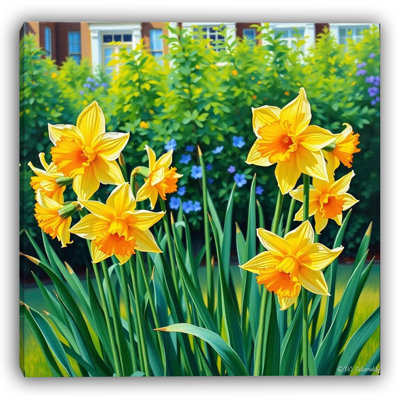 Garden Gold Radiance-Wrapped Canvas Print