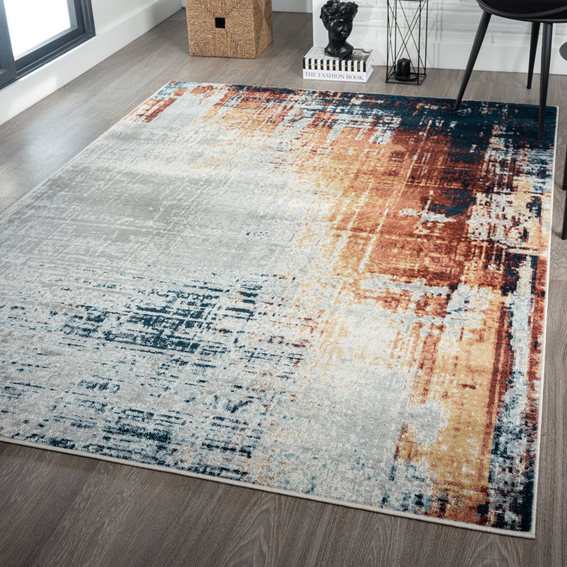 Abstract Indoor Rug, Rectangle 5' x 7'