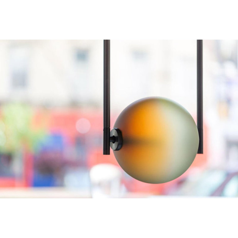 Lustre léger personnalisable Light, Cuivre antique, H 54 po x l 35 po x P 35 po, Cristal transparent