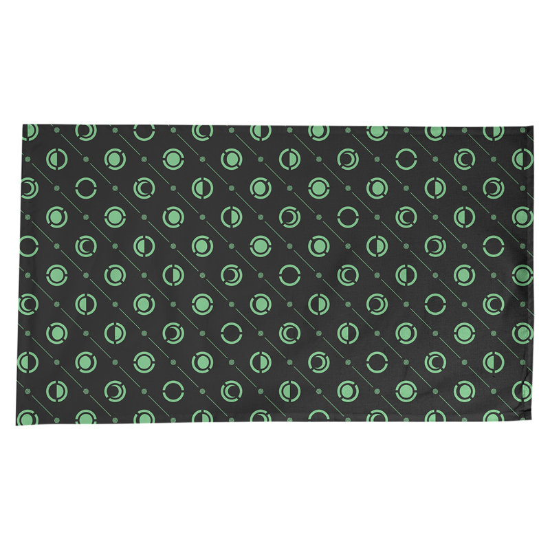 Nappe des phases de lune classiques, Noir/vert