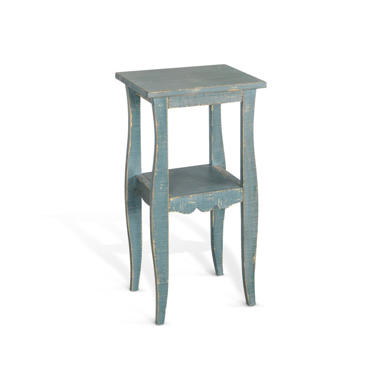 Table de bout en bois massif Komor, H 28 po x l 14 po x P 11 po, Herbes marines