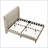 High Back Soft Bed Queen Size With 12-Slat Support, High Quality Linen Upholstery, Easy Assembly For Comfort And Durability-1915793164-1915793165