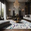 Tapis gris soyeux et moelleux-100856922