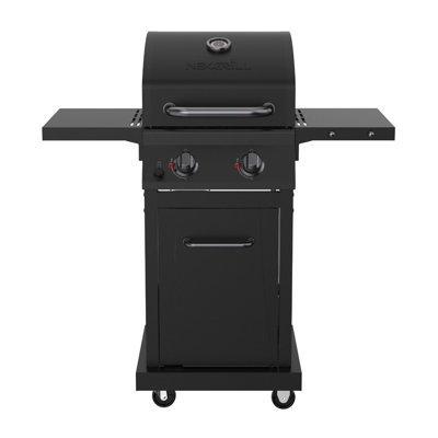 Barbecue au gaz à 2 brûleurs de luxe Nexgrill avec grille de 401 pieds carrés, 28 000 Btus, cadre en acier robuste et table d'appoint pliable, barbecue au propane pour la cuisine extérieure, les patios, les cours et plus encore