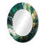 Vert et or Serene Cascade I - miroir unique abstrait, grand miroir mural vert, impression sur métal-121387237-121387872