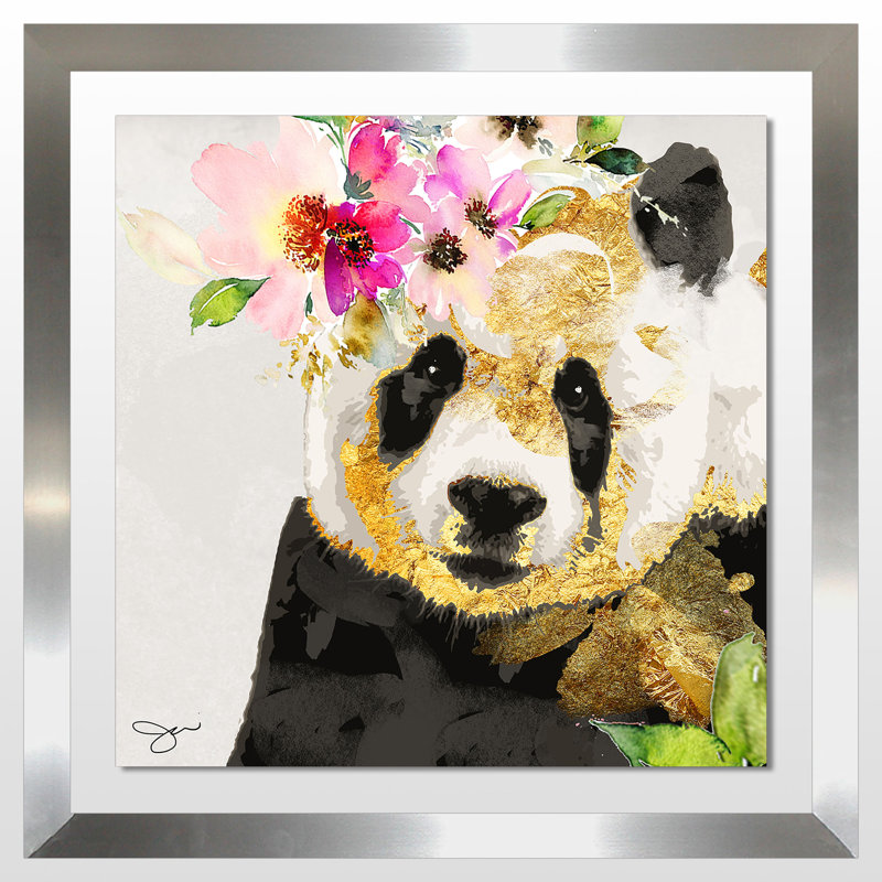 «Panda», reproduction encadrée, H 39,5 po x l 39,5 po x P 0,75 po, H 27,5 po x l 27,5 po x P 0,75 po