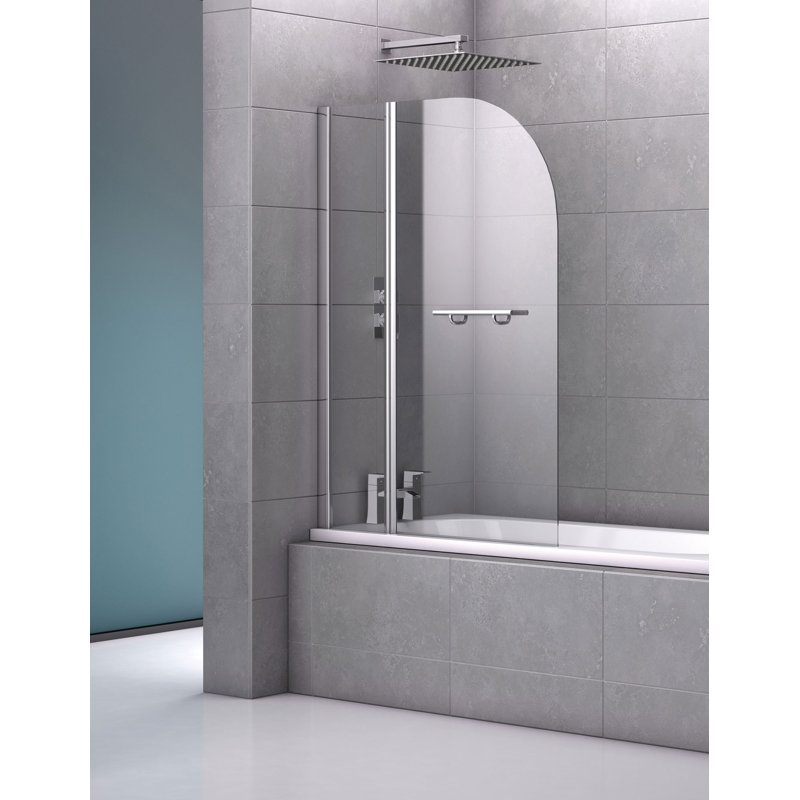 Waverley 1000mm W x 1400mm H Semi-Frameless Tub Door with Clear Glass